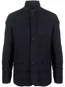 Стеганая куртка на пуговицах Herno, синий