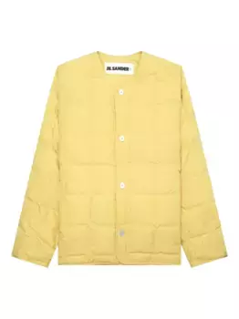 Стеганая куртка на пуговицах JIL SANDER, желтый