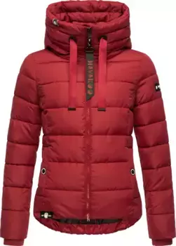 Стеганая куртка Navahoo "Amayaa", с капюшоном, стильная женская зимняя куртка с классными аппликациями, красный
