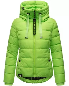 Стеганая куртка Navahoo "Amayaa", с капюшоном, стильная женская зимняя куртка с классными аппликациями, зеленый