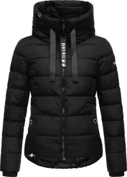 Стеганая куртка Navahoo "Amayaa", с капюшоном, стильная женская зимняя куртка с классными аппликациями, черный