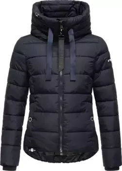 Стеганая куртка Navahoo "Amayaa", с капюшоном, стильная женская зимняя куртка с классными аппликациями, цвет морской волны