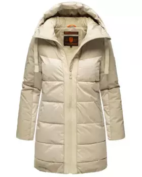 Стеганая куртка Navahoo "Бархатный котенок", с капюшоном, модное, стеганое женское зимнее полупальто, серый