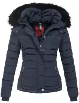 Стеганая куртка Navahoo "Хлоя", качественная зимняя куртка со съемным капюшоном, цвет морской волны