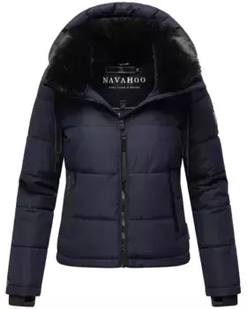 Стеганая куртка Navahoo "With Love XIV", с капюшоном, теплая стеганая женская зимняя куртка с уютным воротником, цвет морской волны