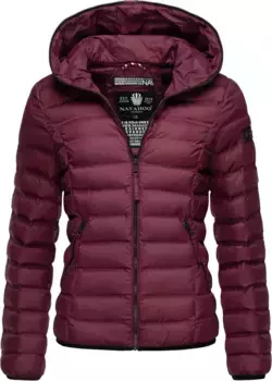 Стеганая куртка Наваху "Нивия", с капюшоном, модная женская переходная куртка с капюшоном Navahoo, красный