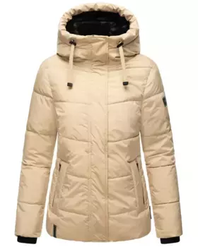 Стеганая куртка Наваху "Скажи да XIV", с капюшоном, теплая стеганая зимняя куртка с капюшоном Navahoo, бежевый