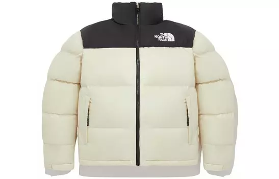 Стеганая куртка Nuptse унисекс, цвет белый The North Face, кремовый