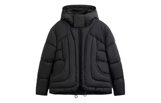 Стеганая куртка ограниченной серии Year Of The Dragon для мужчин, черная Zara, черный