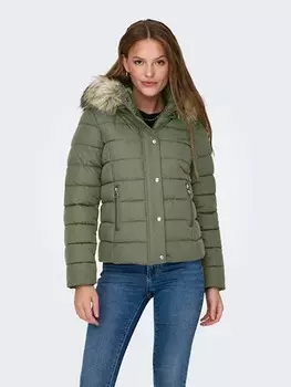 Стеганая куртка ONLY Steppjacke, зеленый