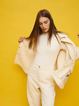 Стеганая куртка оверсайз Nocturne, бежевый