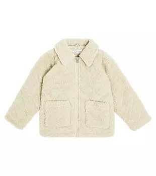 Стеганая куртка плюшевого принта hartvig Liewood, белый