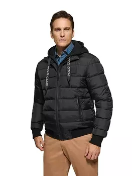 Стеганая куртка Polo Club, черный