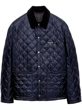 Стеганая куртка Prada, синий