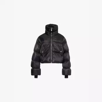 Стеганая куртка-пуховик с воротником-воронкой Rick Owens, черный