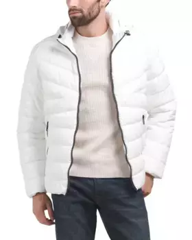 Стеганая куртка-пуховик средней плотности Kenneth Cole, белый