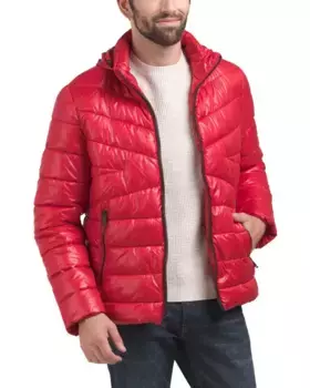 Стеганая куртка-пуховик средней плотности Kenneth Cole, красный