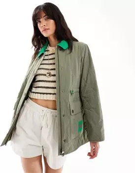 Стеганая куртка пыльного оливкового цвета Barbour x ASOS Kaz
