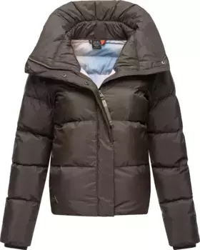 Стеганая куртка Ragwear "Лунис", без капюшона, стильная, укороченная зимняя короткая куртка, коричневый