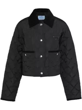 Стеганая куртка Re-Nylon Prada, черный
