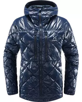 Стеганая куртка рок с имитацией капюшона Haglfs, синий