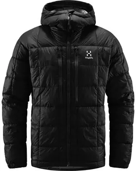 Стеганая куртка рок с имитацией капюшона Haglfs, черный