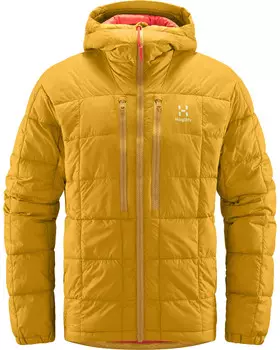 Стеганая куртка рок с имитацией капюшона Haglfs, желтый