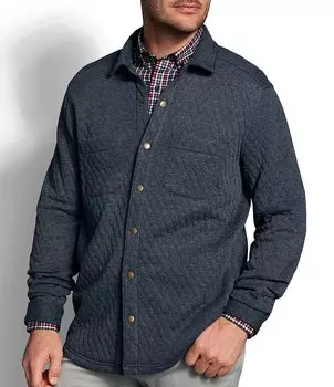 Стеганая куртка-рубашка Johnston & Murphy, синий