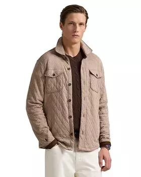 Стеганая куртка-рубашка Polo Ralph Lauren, коричневый/бежевый