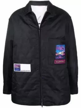 Стеганая куртка-рубашка VALENTINO GARAVANI, черный