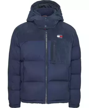 Стеганая куртка с бархатными вставками Tommy Jeans, синий