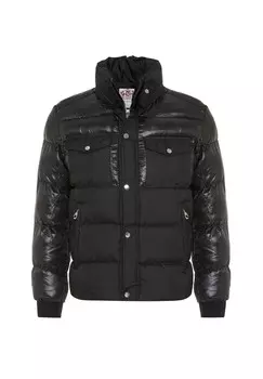 Стеганая куртка с блестящими элементами CIPO & BAXX, черный