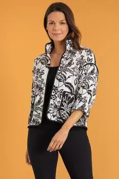 Стеганая куртка с ботаническим принтом Klass., черный