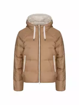 Стеганая куртка с цепью мониль Brunello Cucinelli, бежевый