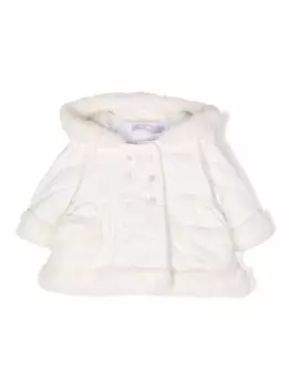 Стеганая куртка с искусственным мехом Patachou, нейтральный цвет