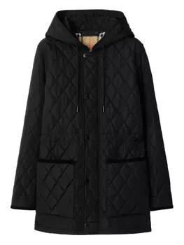 Стеганая куртка с капюшоном Burberry, черный