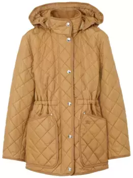 Стеганая куртка с капюшоном BURBERRY, нейтральный