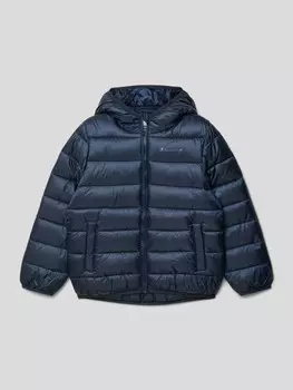 Стеганая куртка с капюшоном CHAMPION, темно-синий