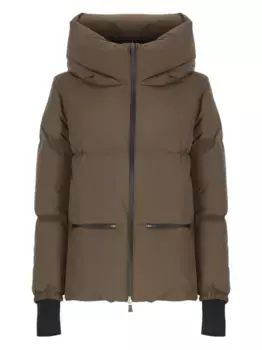 Стеганая куртка с капюшоном Herno, коричневый