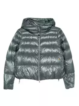 Стеганая куртка с капюшоном Herno, серый