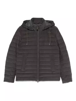 Стеганая куртка с капюшоном Herno, серый