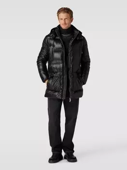 Стеганая куртка с капюшоном Karl Lagerfeld, черный