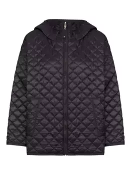 Стеганая куртка с капюшоном MAX MARA, черный
