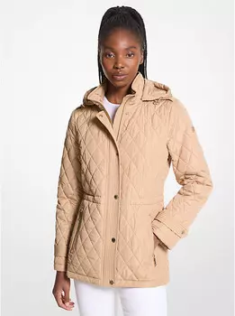 Стеганая куртка с капюшоном Michael Kors, хаки