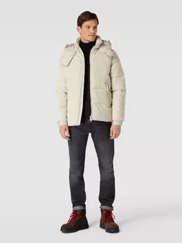 Стеганая куртка с капюшоном модель «АЛЬБУС» SAVE THE DUCK, бежевый