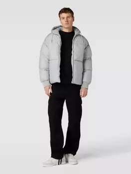 Стеганая куртка с капюшоном модель "SURFACE" Jack & Jones, светло-серый