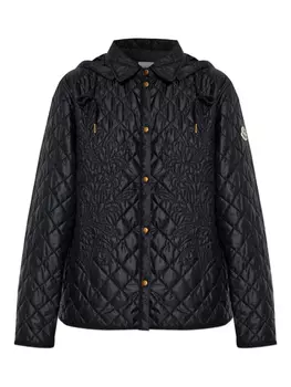 Стеганая куртка с капюшоном Moncler, черный