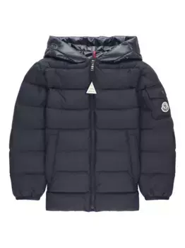 Стеганая куртка с капюшоном Moncler Enfant, синий