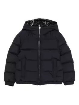 Стеганая куртка с капюшоном Moncler Enfant, синий