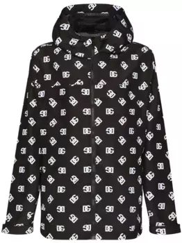 Стеганая куртка с капюшоном с логотипом DG DOLCE & GABBANA, черный